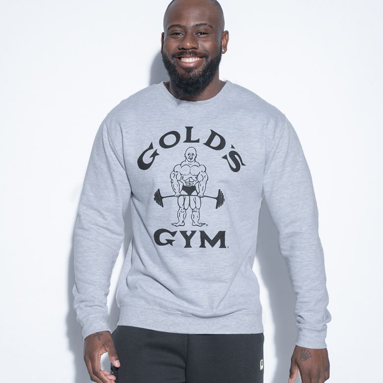 Golds Gym Muscle Joe Tri-Blend Hoodie-Grey-Small